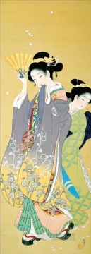 Uemura Shoen Painting - Flor de cerezo viendo Uemura Shoen Bijin ga mujeres hermosas